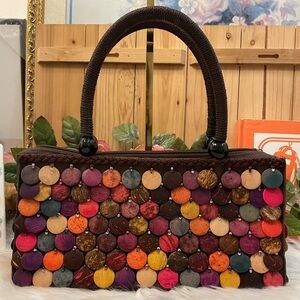 💜Native Handmade Button Design Handbag